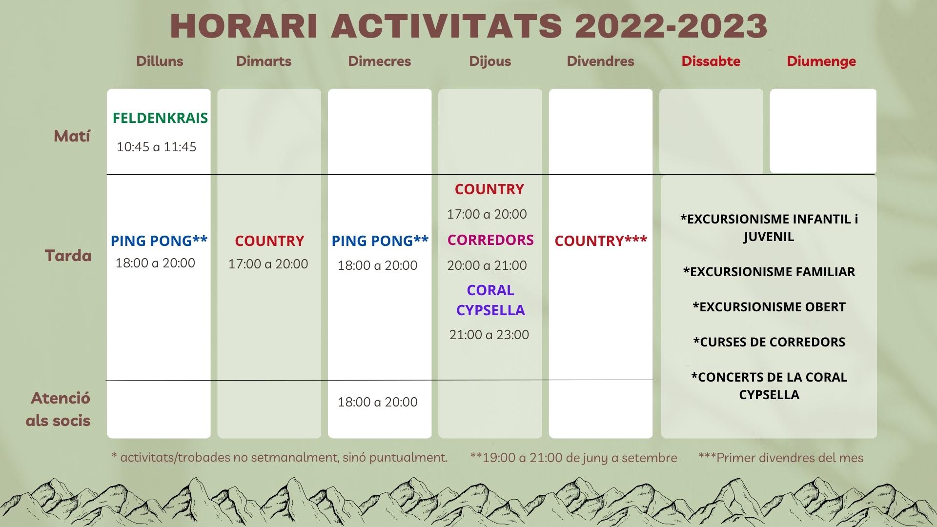 HORARI CURS 2022 2023 2